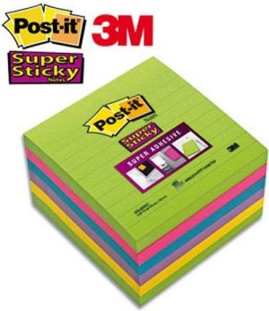 Post-it Notes SUPER STICKY ULTRA 675-6SSUC 100x100mm, 90k linia, opakowanie 6 sztuk (3M0252) 1