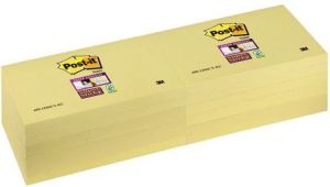 Post-it SUPER STICKY Bloczek samoprzylepny 655-12SSCY-EU, żółty, 76x127mm, 90 kartek (3M0682) 1
