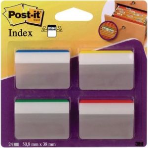 Post-it Zakładki indeksujące silne do archiwizacji 686-A1, wygięte do szuflad 50,8 x 38, 4 kolory (3M0514) 3