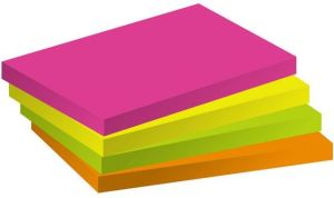 Staples Bloczek samoprzylepny 76 x 76mm, neonowy, 12 sztuk po 100 kartek (C71782) 3