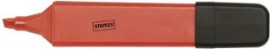 Staples Zakreślacz fluorescencyjny 1-5mm, ścięta końcówka, czerwony 5 sztuk (2881200) 1