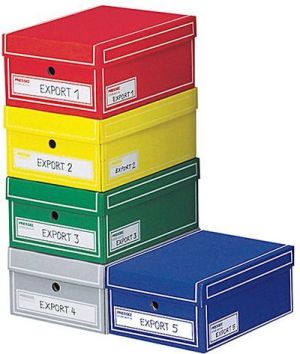Pressel Pudło archiwizacyjne z pokrywą STOREBOX 350x255x155mm mix 5 kolorów, 20 sztuk (PRS085) 1