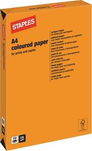 Staples STAPLES Papier kolorowy INTENSIVE COLOURS A4 120G, pomarańczowy/orange, ryza 250 arkuszy 1