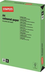 Staples STAPLES Papier kolorowy INTENSIVE COLOURS A4 80G, zielony/deep green, ryza 500 arkuszy 1