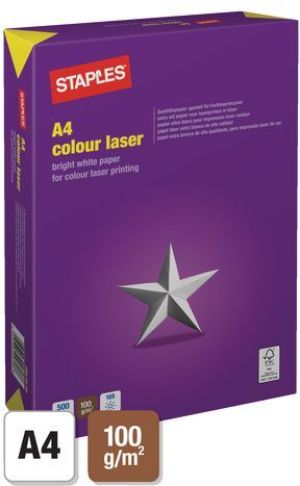 Staples Papier ksero Colour Laser A4 100g 500 arkuszy 2