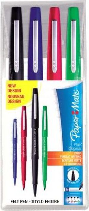 Paper Mate Cienkopis FLAIR ORYGINAL, mix kolorów, opakowanie 4 sztuki (SAN200) 2