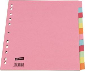 Staples Przekładki kartonowe manilla kolorowe 12 czystych kart (C29403) 1