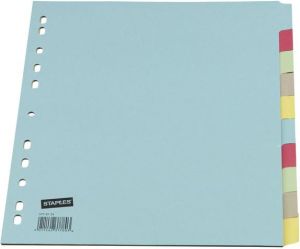 Staples Przekładki kartonowe manilla kolorowe 10 czystych kart (C37787) 1