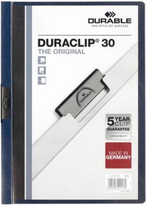 Durable Skoroszyt zaciskowy Duraclip Original 3mm ciemny granatowy (DUR067) 1
