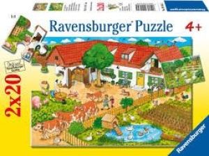 Ravensburger Puzzle 2X20 Życie na farmie 1