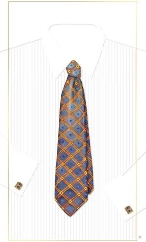 DaVinci Karnet 12x23 + koperta Krawat niebieska 1