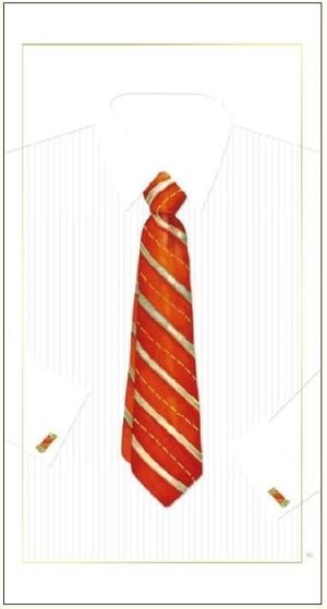 DaVinci Karnet 12x23 + koperta Krawat czerwony 1