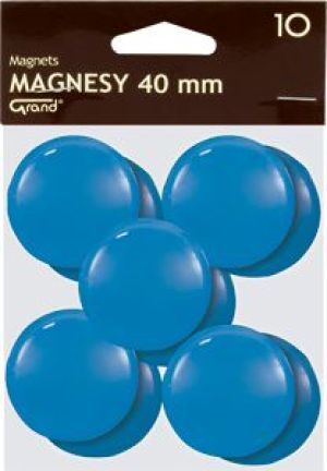 KW Trade Magnesy Grand 40 mm niebieskie op. 10 sztuk 1