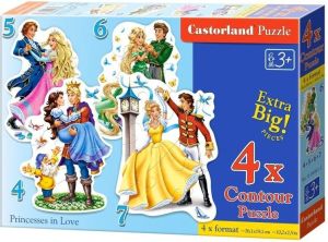 Castorland Puzzle x4 Princesses in Love 1