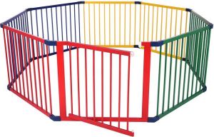 FUN BABY Zagroda / bramka 8 - modułowa (jak kojec) MULTIKOLOR 5