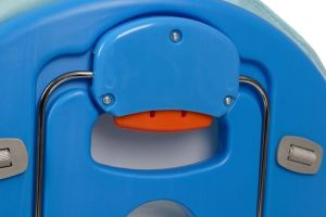 FUN BABY Krzesełko do karmienia dzieci 5 w 1 stolik, krzesełko, bujak + kółka - biało-niebieskie 14