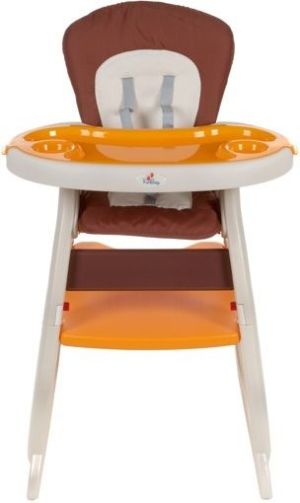 FUN BABY Krzesełko do karmienia dzieci 3 w 1 - brązowe 2