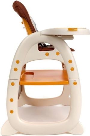 FUN BABY Krzesełko do karmienia dzieci 3 w 1 - brązowe 3