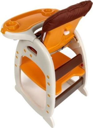FUN BABY Krzesełko do karmienia dzieci 3 w 1 - brązowe 4
