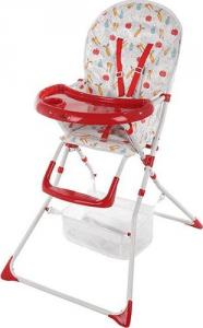 FUN BABY Krzesełko do karmienia dzieci, rozkładane - Basic- czerwone 1
