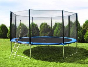 Trampolina ogrodowa SPORTIKO Trampolina ogrodowa z siatką i drabinką 490 cm 3