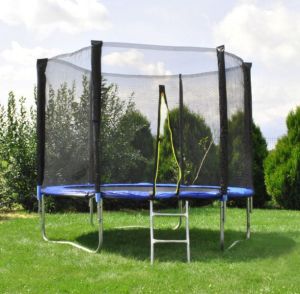 Trampolina ogrodowa SPORTIKO Trampolina ogrodowa z siatką i drabinką 312 cm (260-uniw) 2