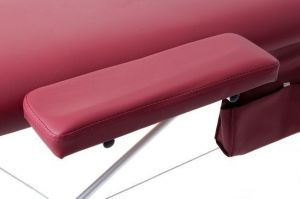 PROFIBED Łóżko do masażu 2 segmentowe aluminiowe, bordowe 2