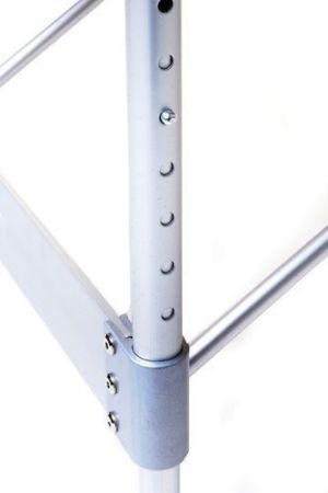 PROFIBED Łóżko do masażu 2 segmentowe aluminiowe, bordowe 5