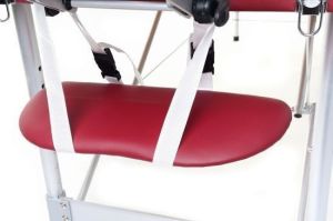 PROFIBED Łóżko do masażu 2 segmentowe aluminiowe, bordowe 6