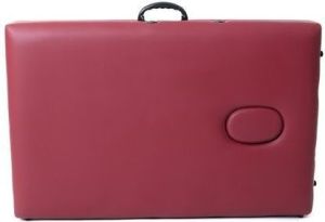 PROFIBED Łóżko do masażu 2 segmentowe aluminiowe, bordowe 8