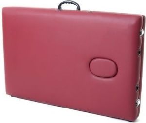 PROFIBED Łóżko do masażu 2 segmentowe aluminiowe, bordowe 9