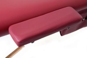 PROFIBED Łóżko do masażu 3 segmentowe drewniane, bordowe 3