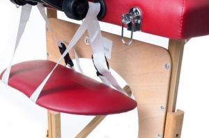 PROFIBED Łóżko do masażu 3 segmentowe drewniane, bordowe 5