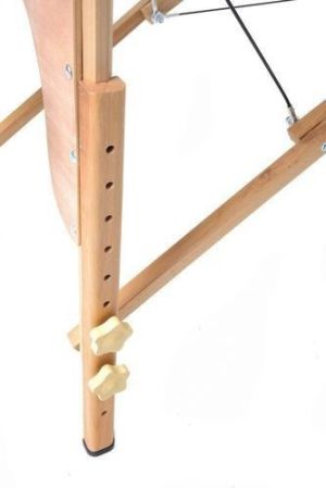 PROFIBED Łóżko do masażu 3 segmentowe drewniane, bordowe 6