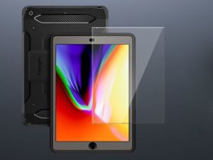 Etui na tablet Spigen Etui Spigen Tough Armor Tech ipad 9.7 2017/ 2018 + Szkło black 10