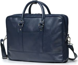 Torba Solier Granatowa elegancka torba na laptopa Solier NORMAN 2