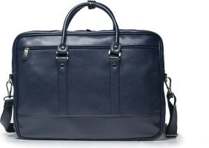 Torba Solier Granatowa elegancka torba na laptopa Solier NORMAN 3