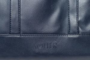 Torba Solier Granatowa elegancka torba na laptopa Solier NORMAN 4