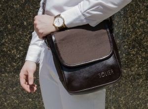 Solier Torba listonoszka skórzana brązowa 7