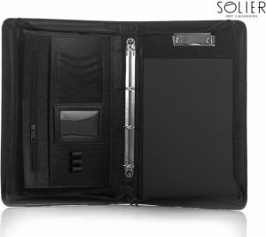 Solier Aktówka teczka biwuar na dokumenty czarna 6