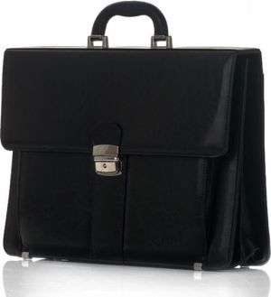 Solier Teczka męska biznesowa na dokumenty Czarna 2