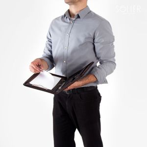 Solier Aktówka teczka biwuar na dokumenty Brązowa 2