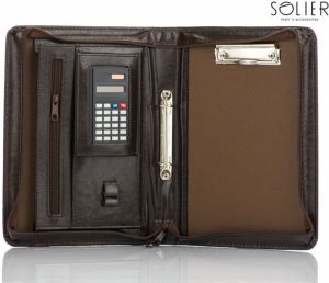 Solier Aktówka teczka biwuar na dokumenty Brązowa 4
