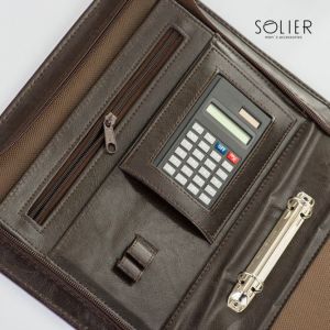 Solier Aktówka teczka biwuar na dokumenty Brązowa 5