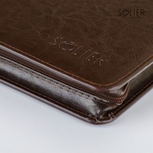 Solier Aktówka teczka biwuar na dokumenty Brązowa 7