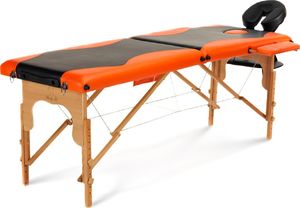 Bodyfit Łóżko do masażu 2 segmentowe dwukolorowe czarno - pomarańczowe (1041) 1
