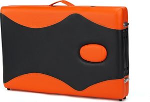 Bodyfit Łóżko do masażu 2 segmentowe dwukolorowe czarno - pomarańczowe (1041) 4