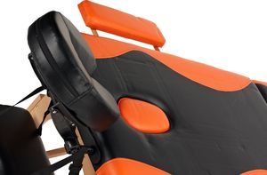 Bodyfit Łóżko do masażu 2 segmentowe dwukolorowe czarno - pomarańczowe (1041) 7