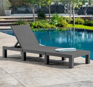 Allibert Leżak Daytona z poduszką, grafitowy 2