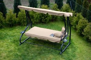 Furnide Huśtawka ogrodowa "Relax Plus" beżowa (1602) 12